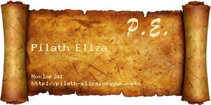 Pilath Eliza névjegykártya